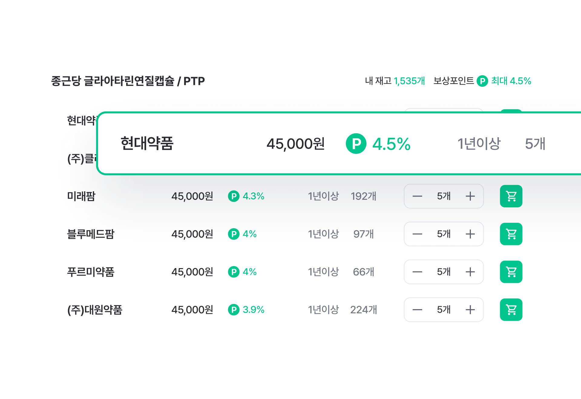 약품을 구매하는 사진